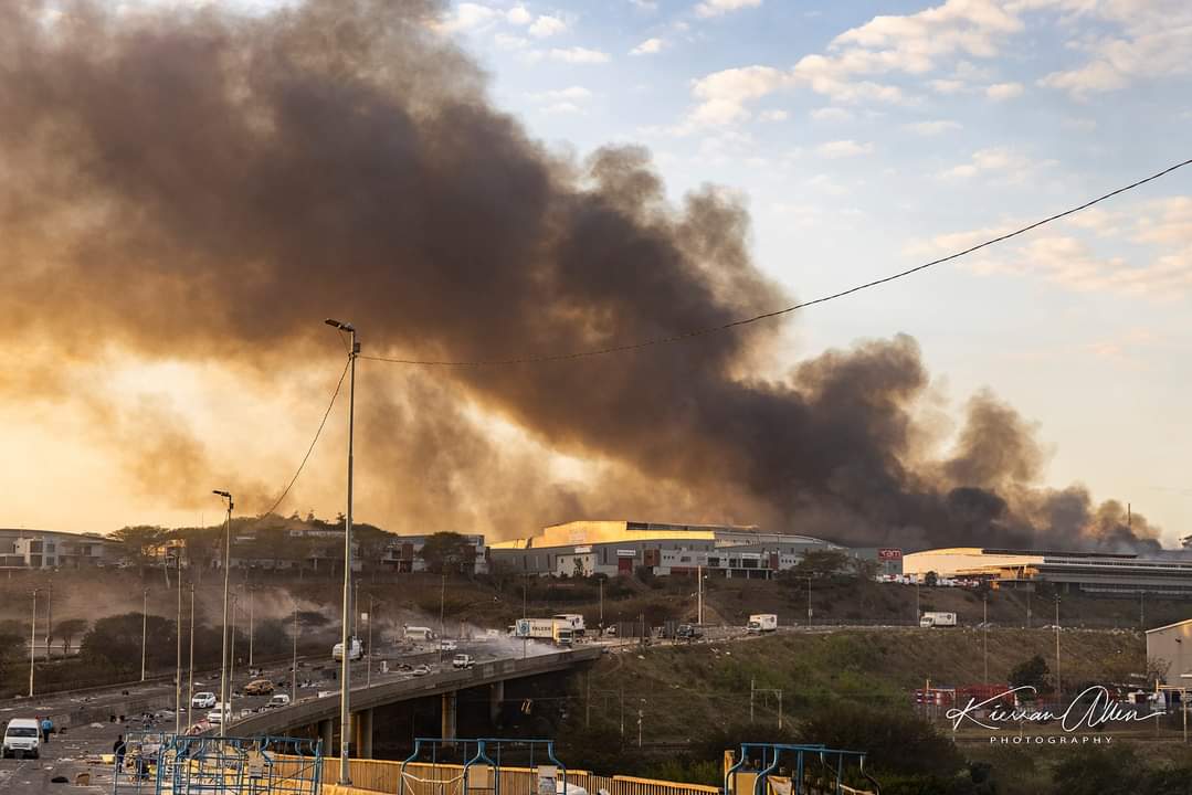 South African businesses up in flames