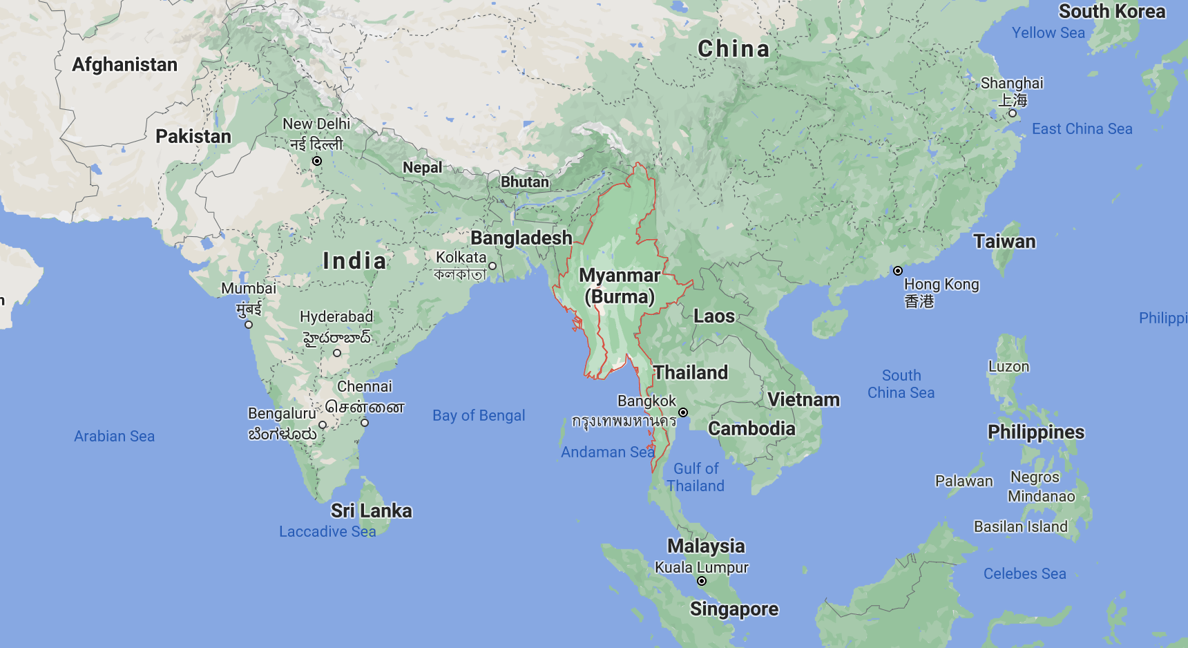 Myanmar Google Maps