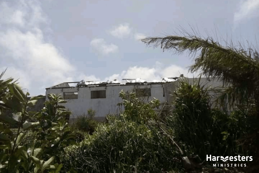 Church lost its roof in Madagascar. Harvesters Ministries