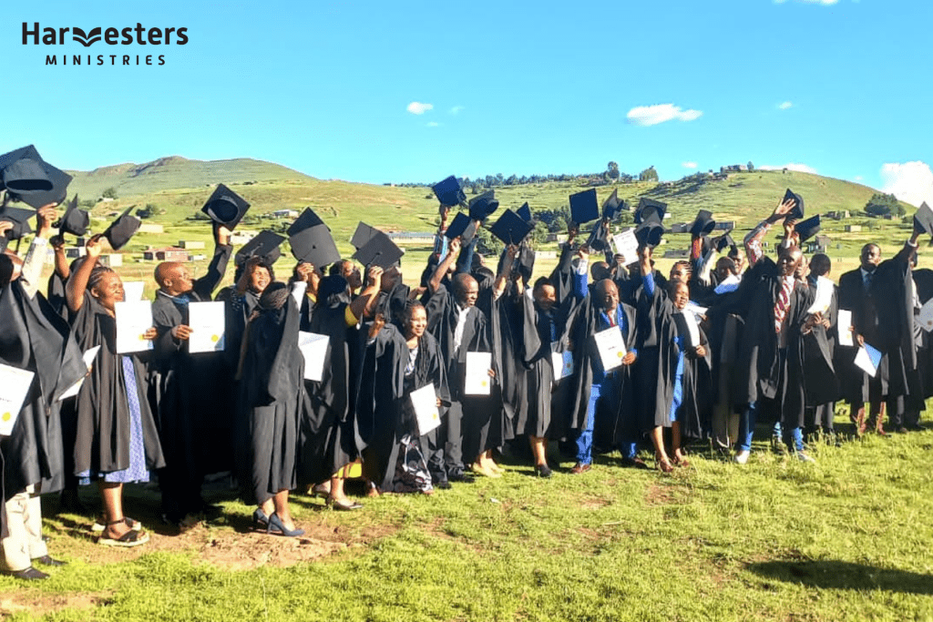 Lesotho graduates. Harvesters Ministries