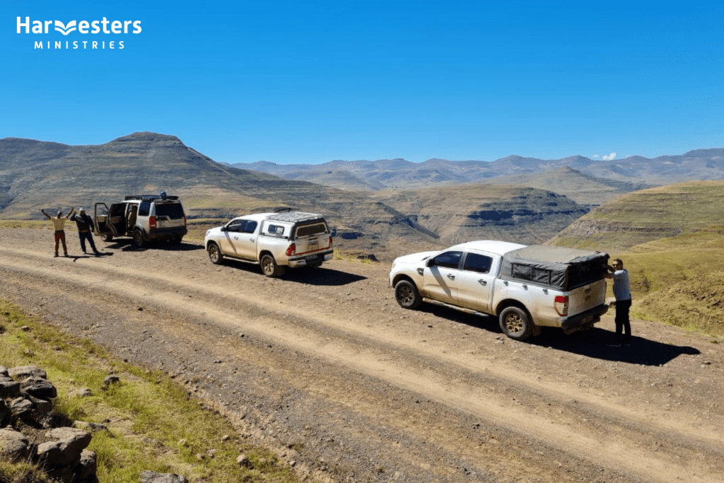 Driving Around Mountainous Lesotho. Harvesters Ministries.