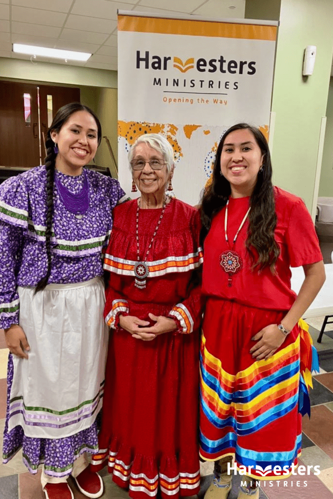 Native American women. Indian Falls Creek Conference 2022. Harvesters Ministries