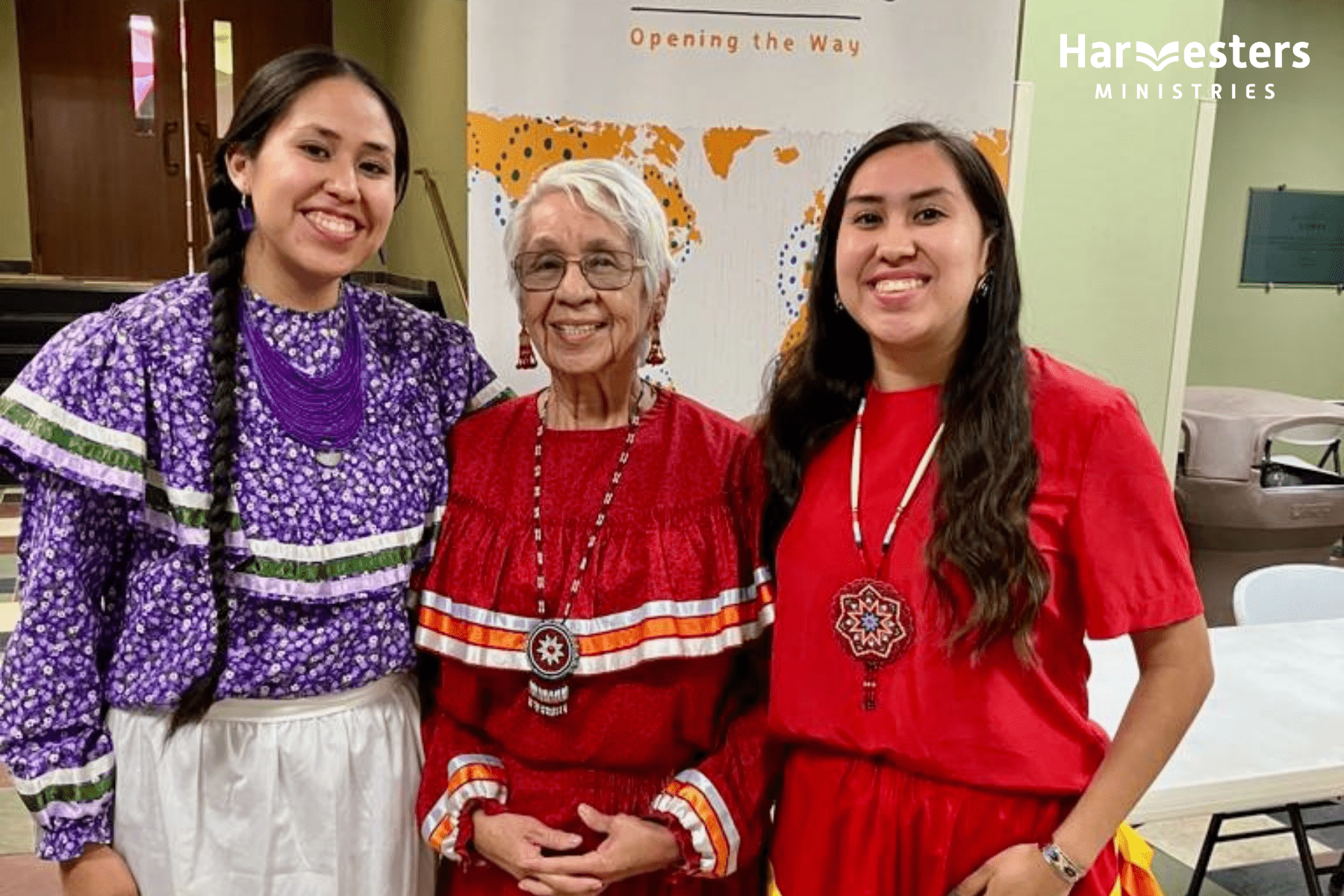 Native American women. Indian Falls Creek Conference 2022. Harvesters Ministries