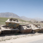 Images of war. Piles of tanks.