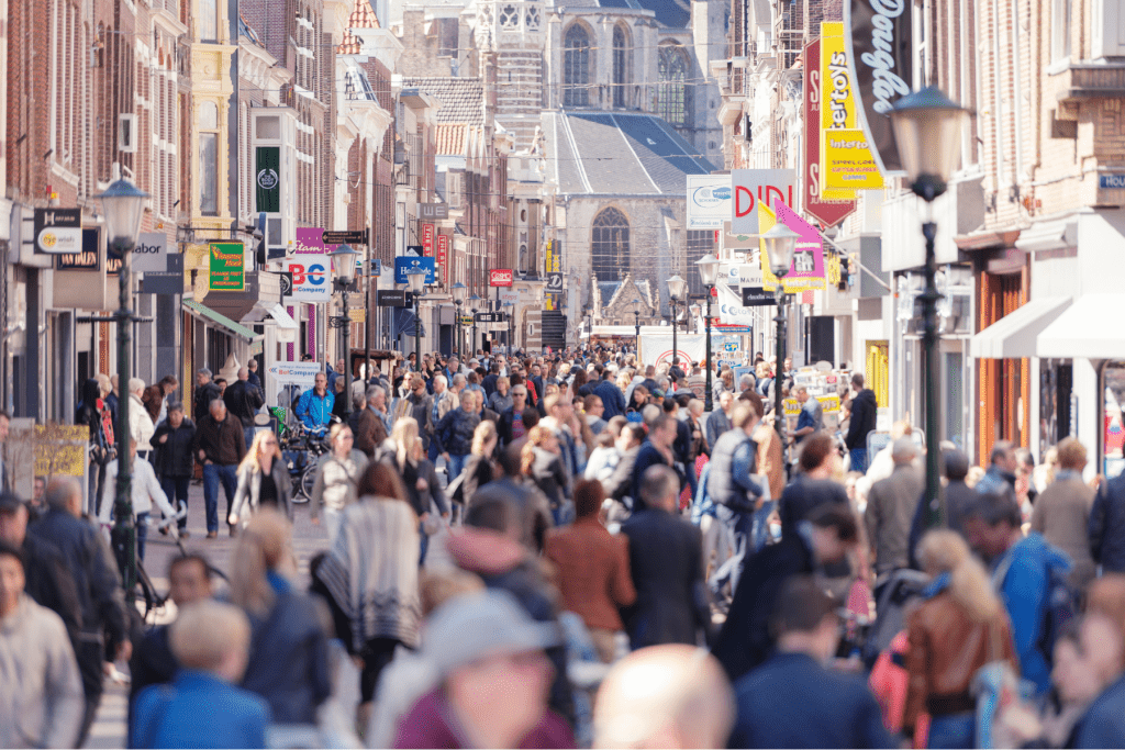 Crowd of people in the Netherlands