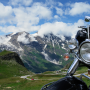 Motorbike in mountains