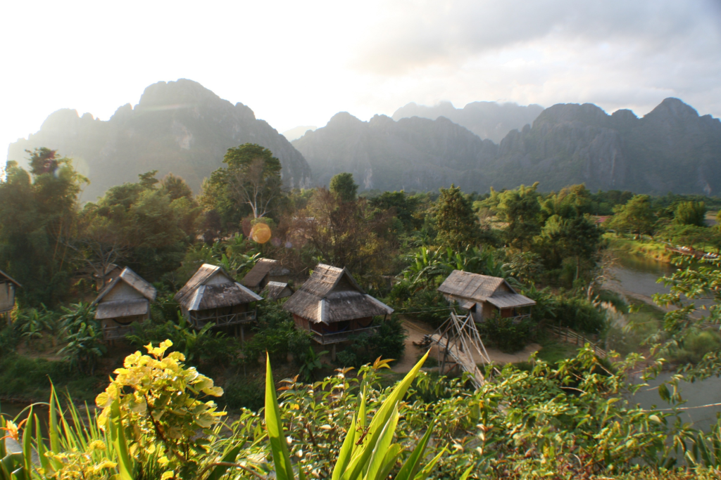 Southeast Asian village in the mountains